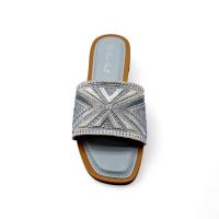 Calzados soraia, Sandalias Planas de Mujer con Punta Cuadrada, Diseño Clásico Tipo Slide, Corte Anatómico en la Empeine, Sandalia Abierta de Verano para Uso Diario, Oficina o Paseo Casual, para playa. Moda Oriental Fiesta Diamante de imitación - details 0