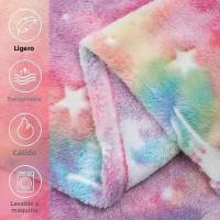 Manta De Terciopelo Para Noche Unicornio Dinosaurio Halloween Fútbol Cálida Suave Suave Anti-pelusa Para Niños - details 12