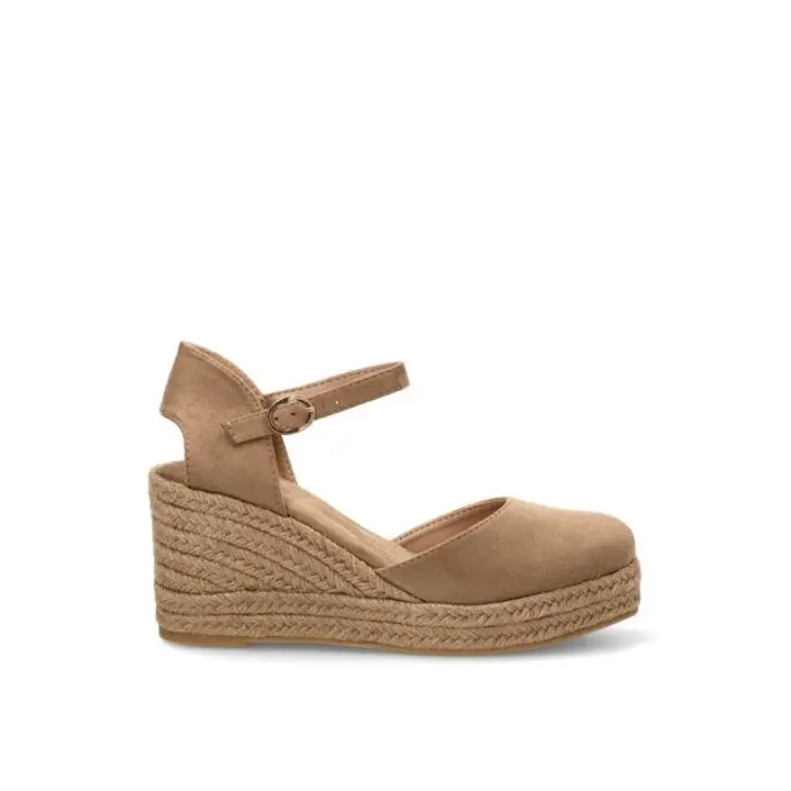 Esparteña Valenciana Alpargata Buonarotti - Mujer - Cuña Alta - Modelo Cf-3036b - Color Kakhi - 1