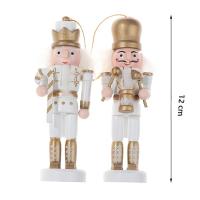 1PCS Nutcracker Puppet Soldier Pendant 6/12CM Miniatura Soldado De Navidad Decoración Para Escritorio Adorno De Hogar Figura De Madera - details 11