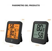 Termómetro Y Higrómetro Digital Con Pantalla Táctil Y Magnete Estación Climática Para El Hogar Medidor De Temperatura Y Humedad - details 1