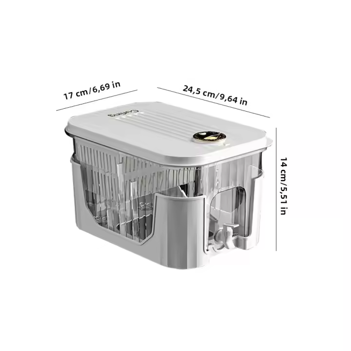 Cubeta De Agua Fría De 5L Con Grifo/Brazo Soporte Juguete De Refrigérateor Dispensador De Jugos Y Bebidas De Verano Kettle De Plástico Reutilizable Para El Fridge - 1