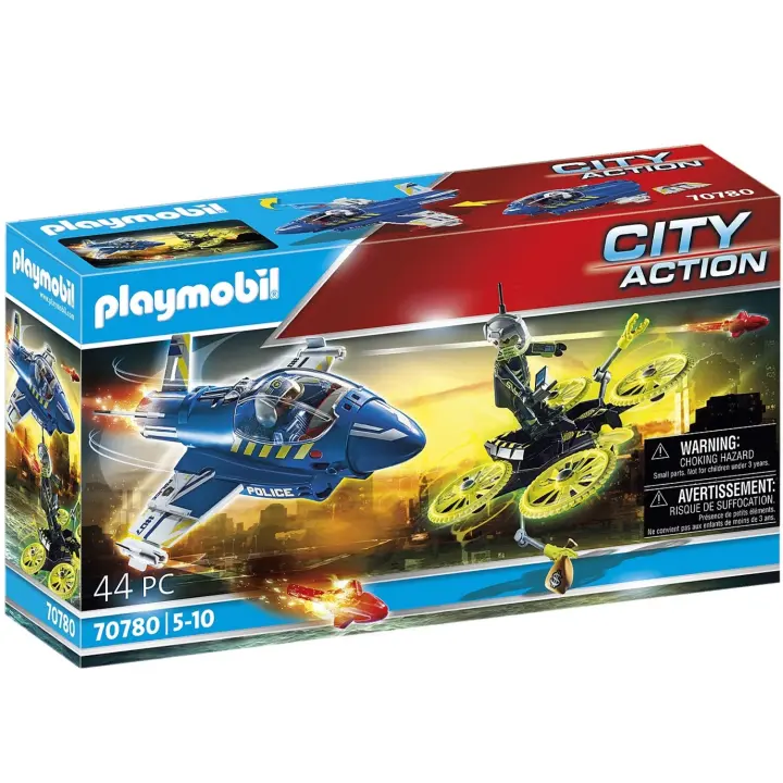 PLAYMOBIL POLICÍA AVIÓN: PERSECUCIÓN CON DRONES, 70780, TIENDA CON LICENCIA OFICIAL - 1