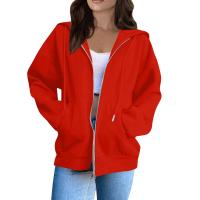 Sudadera De Mujer Con Capucha Abrigo Casual De Color Sólido Otoño E Invierno Con Bolsillos Y Cierre De Cremallera Largo Manga Para Calle - details 1