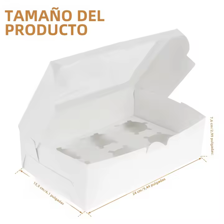 Cajas De Pastel De Papel Kraft Para Donuts Y Postres 50/15pcs Ecológicas Para Cumpleaños Y Bodas Empaque De Muffins Y Charcutería - 1