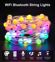 Luz De Fairy Globe Inteligente WiFi BLE 33 Bulbs Para Exterior RGB Decoración De Jardín Y Boda Con Control Por Alexa Google - details 0