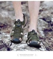 Zapatillas De Playa Para Hombre Cuero Antideslizante Casual Aumento De Altura Cómodas Zapatillas Deportivas Hombre Sandalias De Verano - details 56