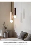 Lámpara Colgante Nórdica De Madera Decorativa Para Hogar Iluminación Interior Para Sala De Estar Dormitorio Estudio Fuente De Luz LED Incluida - details 5
