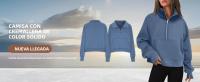 Nueva Sudadera De Mujer Con Capucha Cuello Erguido Otoño Invierno Color Sólido Fleece Manga Larga Bolsillos Cierre Media Pullover Suave - details 89