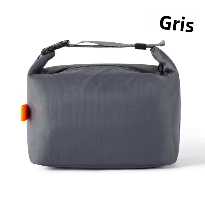 Bolsa De Almuerzo Portátil De Tela Oxford Minimalista Con Aislamiento De Aluminio Para Escuela Trabajo Picnics Al Aire Libre - 1