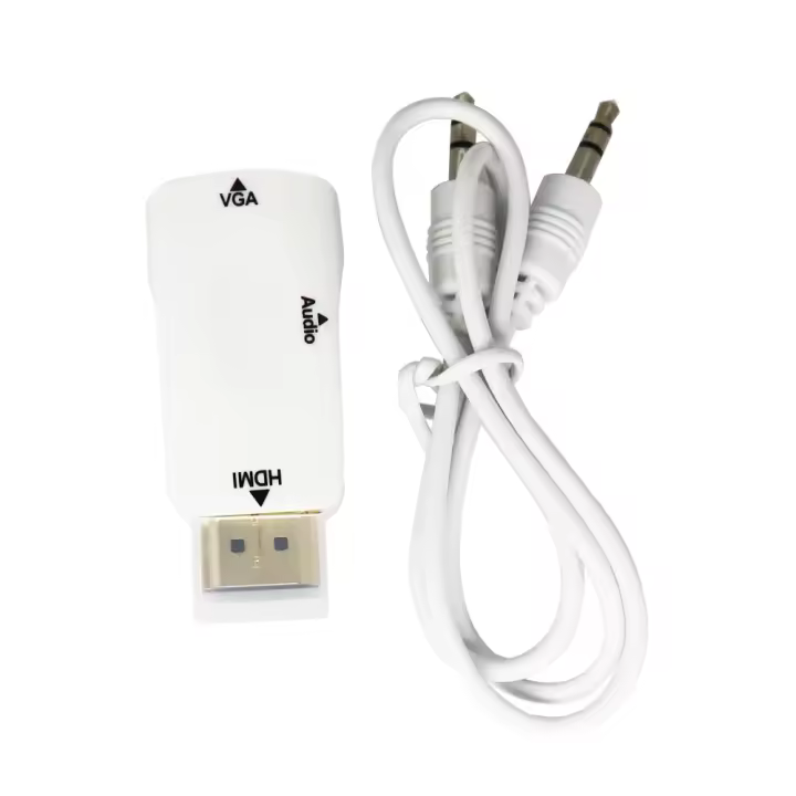 Adaptador De Conversión HDMI a VGA Compatible 1080P 720P 480P Cable De Audio Para PC Laptop TV Box Display Monitor Compatible Con Computadora - 1