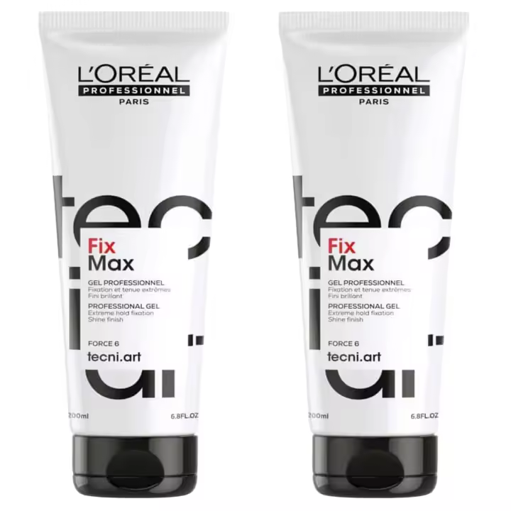 Pack x2 L’Oréal Professionnel Tecni Art Fix Max Gel 200ml – Fijación Extrema y Brillo Profesional - 1