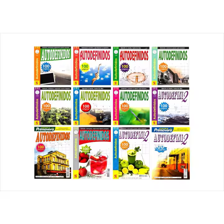 Autodefinido Variado para Adultos - Pack de 4 unidades con Diversos Niveles de Dificultad, Letra Grande y Texto en Español - Ideal para Mantener la Mente Activa y Disfrutar en Viajes | Distripubli Edición Actualizada - 1