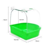 Baño De Pájaro Colgante Para Periquito Pequeño Y Mediano Tanque De Agua Para Loros Cacatúa Y Otros Pájaros Accesorio De Jaula - details 5