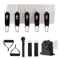 Conjunto De Bandas De Resistencia Para Fitness Y Yoga 5 Tubos Ejercitación En Casa Con Anclaje Para Puerta Y Cadenas Para Tobillo Equipo De Gimnasio - details 11