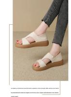 Sandalias Romanas Para Mujer Con Un Tirante Suela Suave Sandalias Planas Transpirables Zapatillas De Playa Comodidad Elevada Estación De Verano - details 7