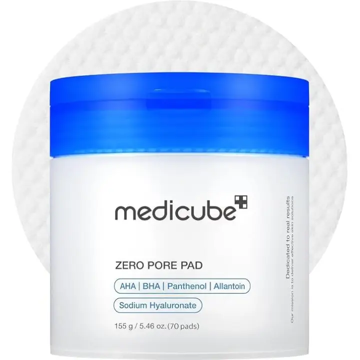 medicube Zero Pore Pad 2.0 | Almohadillas Exfoliantes con AHA, BHA y Centella Asiatica | Reduce Puntos Negros 44,9%, Sebo 30,5% y Poros | Doble Textura | Todo Tipo de Piel | Cosmética Coreana | 70 uds - 1