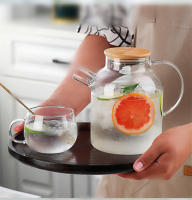 TEPODRA 1/1.8L Juguete De Vidrio Transparente Con Tapa De Bambú Tejado Resistente Al Calor Juguete De Vidrio Grueso Puer Kettle - details 0