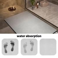 Alfombra De Baño Absorbente De Color Sólido Y Diatomea Antideslizante Para Entrada De Hogar Y Toilette Material De Goma - details 2