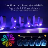Fita LED RGB Con Micrófono Integrado Y Control Por App Sensible a La Música DC12V Flexible Para Iluminación Smart Bedroom - details 1