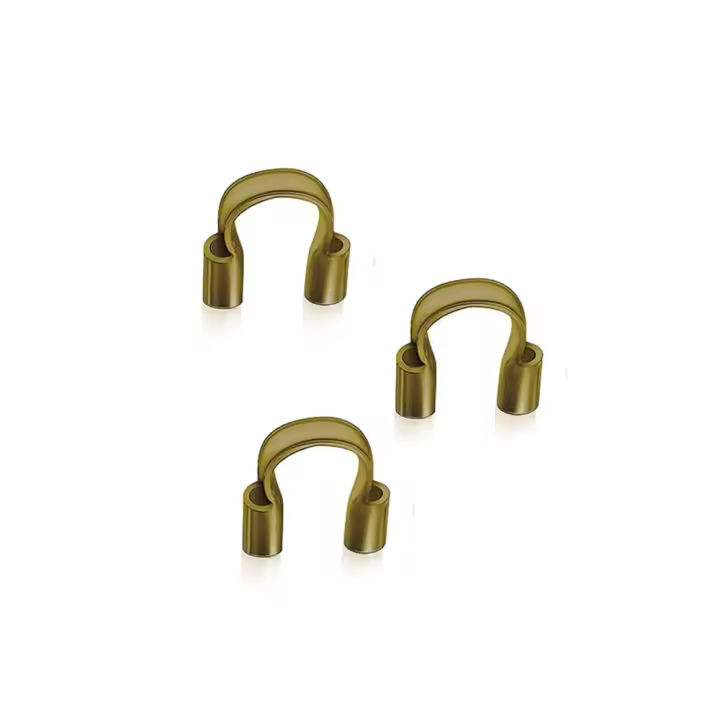 100pcs Protectors De Hilo En Forma De U Clavos De Conexión Para DIY Pulseras Collares Accesorios De Joyería De Metal - 1