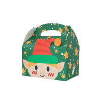 Caja De Regalo De Navidad 4/8/12pcs Papel Kraft Santa Claus Snowman Reindeer Elf Paquete De Galletas Decoración De Fiesta De Año Nuevo - details 3