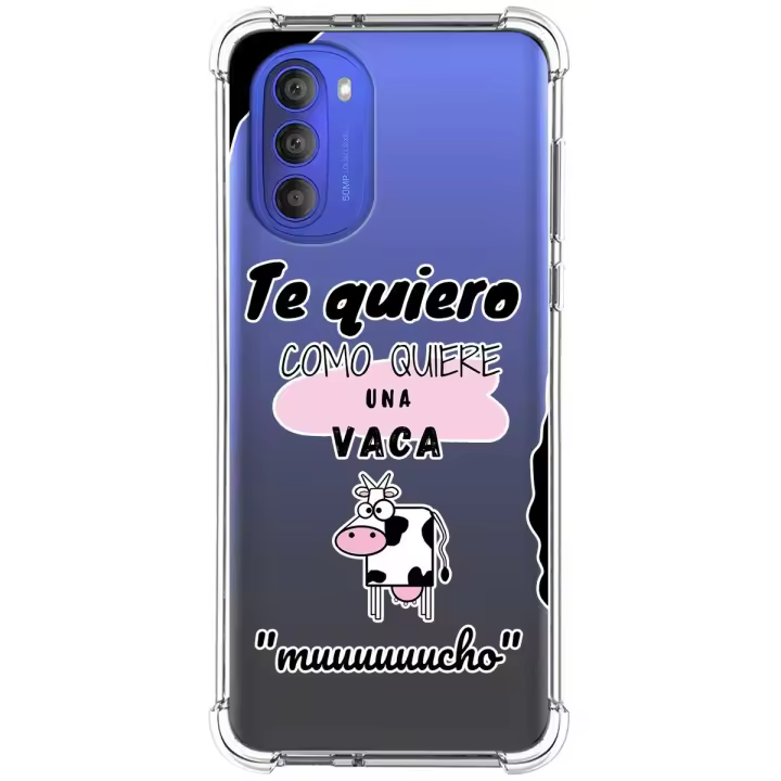 Funda Silicona Antigolpes para Motorola Moto G51 5G diseño Vaca Dibujos - 1