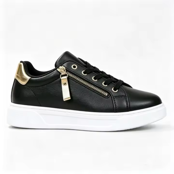 Zapatilla de mujer estilo casual cremallera lateral tendencia moda , diario estilo actual. - 1