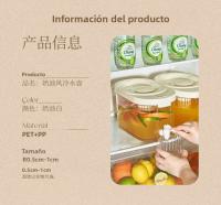 Hervidor De Agua Fría Para Camping De Verano Con Limón Té De Frutas Té De Flores Con Grifo Kettle De Aire Acondicionado De Crema 4L - details 1
