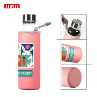 Botella Deportiva De Vidrio AIWILL Con Bolsa Protectora Reutilizable Para Adultos 280ml / 360ml / 550ml Para Actividades Al Aire Libre Y Ciclismo - details 2