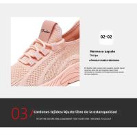 Zapatillas De Deporte Para Mujer Ligera Y Cómoda Con Cordones Transpirables Para Gimnasio Trabajo Y Ropa Casual Zapatillas De Malla Antideslizantes - details 6