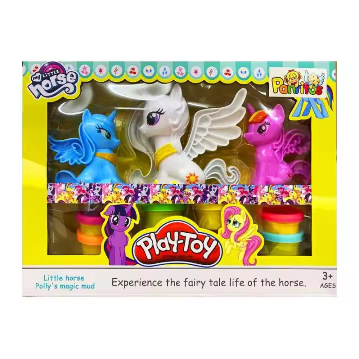 PACK PLASTELINA 3 PONYS CON ACCESORIOS DE PANRITOS - 1