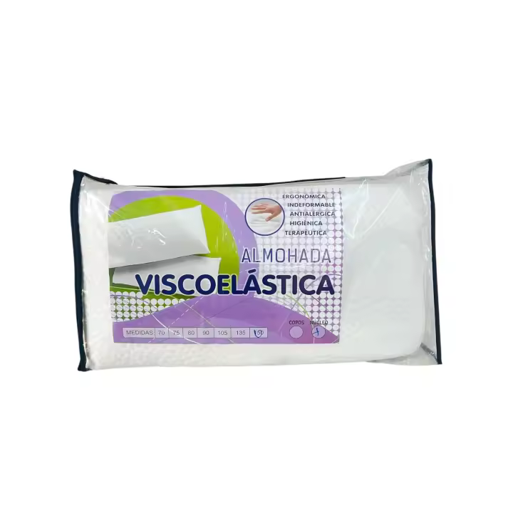 ALMOHADA - VISCOELASTICA - ERGONOMICA - INDEFORMABLE - ANTIALERGICA - HIGIENICA - TERAPEUTICA - ALOE VERA - MEDIDA 135 CM - 1