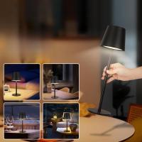 Lámpara De Escritorio LED Táctil Recargable 3 Colores Ajustable Para Dormitorio Sala De Estar Bar Comida Lectura Iluminación - details 5