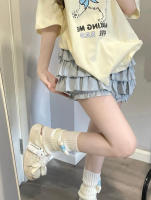 Falda Mini De Encaje Con Volantes Y Shorts Integrados Estilo Kawaii Lolita Jirai Kei Para Mujer Suave Y Dulce Con Volantes Multicapa - details 8
