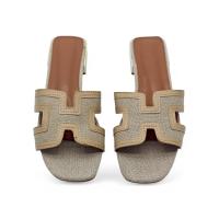 Calzados soraia, sandalia para mujer elegante con tacon metalizado bajo, sandalias comodas para uso casual. - details 12