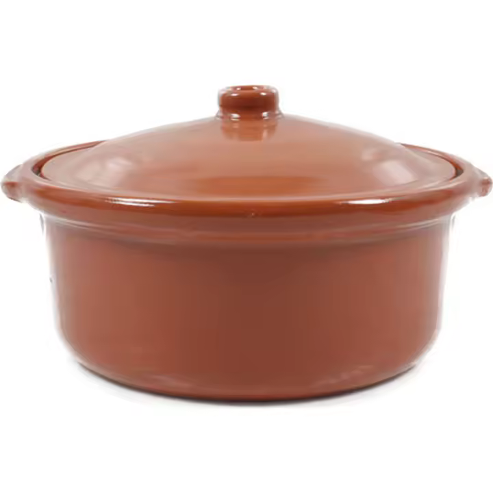 Azofra - Cacerola de Barro de 30cm de Alta Calidad - Artesanal y Tradicional - Duradero y Esmaltado para Cocina Auténtica - 1