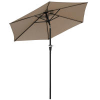 Outsunny Sombrilla de Jardín Ø230x216 cm Parasol de Terraza Basculante Apertura Manual Impermeable para Patio Piscina - details 0