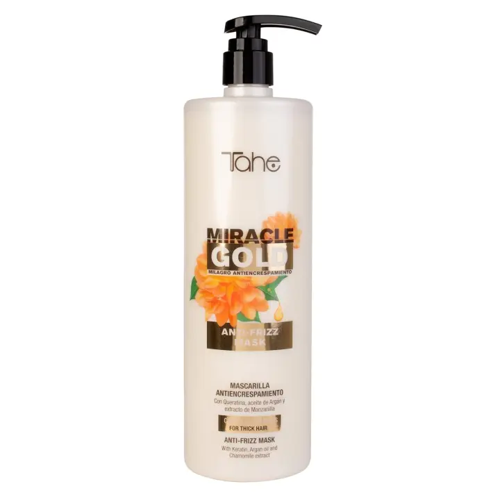 Tahe Miracle Gold Mascarilla antiencrespamiento cabellos finos 1000 Ml. - 1