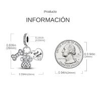 Pulsera Ajustable De Encanto De Conejo Original Plata Esmaltada Para Mujer Joyería De Moda Hecha a Mano Con Cuentas De Zirconia - details 3