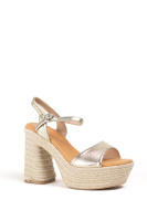 Sandalias doradas con Plataforma Mujer con Tacón Ancho de Bloque Diseño Elegante y Moderno Primavera Verano 2026 Cierre Hebilla Paloma Wang - details 1
