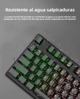 Teclado Gaming K500 Con Keycaps Blanco Y Rosa Mezclados 104 Teclas Cableado Para Laptop PC Estilo Mécanico Interfaz USB - details 1