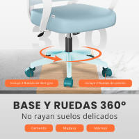 JUPPLIES Silla Escritorio Ergonomica - Silla Oficina con Apoyo Lumbar, Estructura de Acero, Malla Transpirable, Ruedas Giratorias 360° Soporta hasta 120kg (Ergonómica sin reposacabezas) - details 3