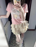 Falda Mini De Encaje Con Volantes Y Shorts Integrados Estilo Kawaii Lolita Jirai Kei Para Mujer Suave Y Dulce Con Volantes Multicapa - details 12