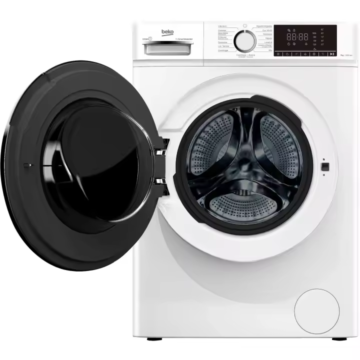 Lavadora Beko B1XW752WSPT de 7Kg Clase B y 1200Rpm | Blanco, Inicio diferido, Motor PROSMART, Añade prendas - 1