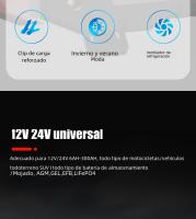 Cargador De Batería Automático Inteligente 12v/24v Para Coche Con Reparación De Pulso Para Agm Gel Wet Lead Acid Carga 7-segundo - details 6