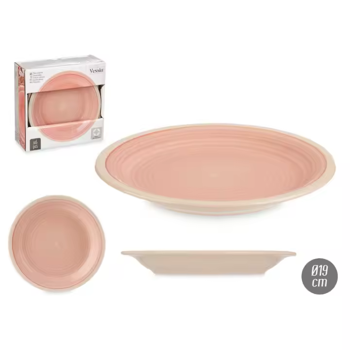 LD Morphling-PLATO LLANO GRANDE GRES ROSA BORDE 6PC - 1