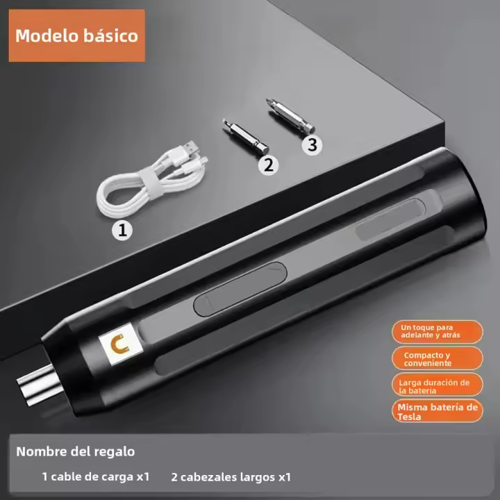 Batería Recargable 1300mAh Multifuncional Sin Cable Destornillador Y Taladro 3Nm 3.7V 250r/min Herramientas Eléctricas Para DIY En Casa - 1