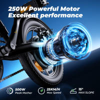 Bicicleta eléctrica plegable EB1, bicicleta urbana inteligente de 14 pulgadas, con asistencia al pedaleo, pantalla LCD inteligente, batería de 36 V y 7,8 Ah, freno de disco doble - details 3