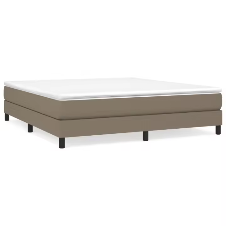 vidaXL Estructura de cama con somier tela gris taupe 180x200 cm - 1